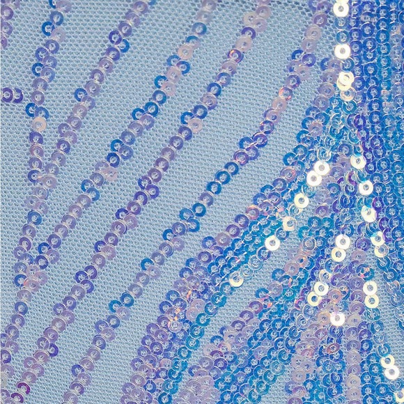 Sky blue iridescent prom dress / formal dress was used for 4 hours. No tags - Picture 8 of 10